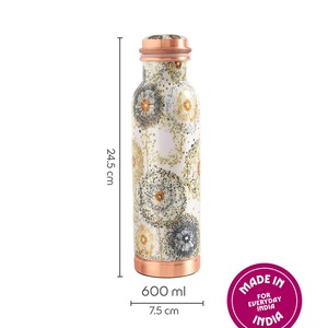 High Quality Printed Copper <b>Bottle</b> for Daily Use Pure Copper <b>Water</b> <b>Bottle</b> Eco Friendly Leakproof Flask for Home Office & Travel - Product Image 6