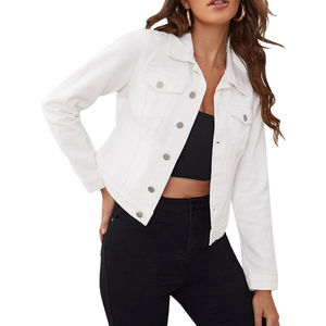 Chaqueta Vaquera Índigo Personalizada OEM para Mujer, Chaqueta Moderna de Alta Calidad, Elegante, Informal, a la Moda y Urbana - Product Image 3