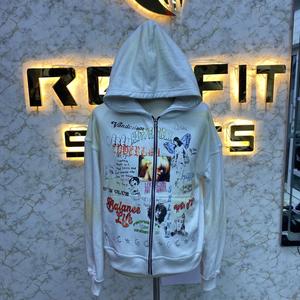 Logo privé de haute qualité le plus demandé sweat à capuche zippé imprimé numérique 100% coton hiver fabriqué en usine pas cher prix sweats à capuche hommes - Product Image 1