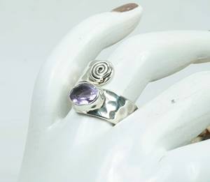 New Arrival Real 925 Sterling <b>Silver</b> Natural Purple Amethyst Gemstone Oval Shape <b>Ring</b> for <b>Man</b> Handmade Jewelry Bulk Manufacture - Product Image 3