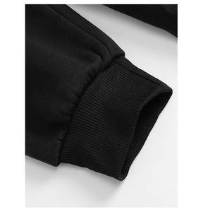 Sudadera con Capucha Extra Grande para Mujer, Estilo Casual de Invierno, Bloques de Color, Mangas en Contraste, Bolsillos Decorativos en el Pecho, Logotipo Frontal Personalizado, Transpirable - Product Image 6