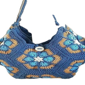 Sac à main de tricotage et de crochet, grand format, en toile rétro, avec fermeture éclair, brodé, forme composite, pour femme, organisateur d'outils de loisirs créatifs - Product Image 1