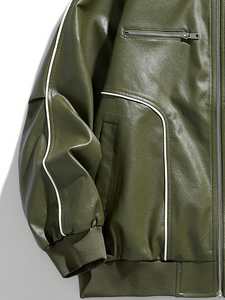 Veste en cuir de peau de mouton pour hommes de haute qualité col montant produit supérieur d'hiver du Pakistan - Product Image 3