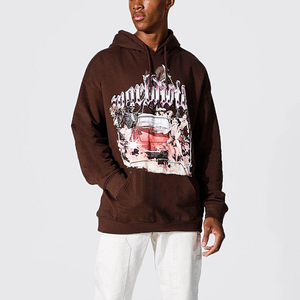 Sudadera con Capucha para Hombre, Diseño OEM, 100% Algodón, Impresión de Alta Calidad, Estilo Urbano, Hombros Caídos, Cierre de Cremallera, Térmica, 300g - Product Image 2