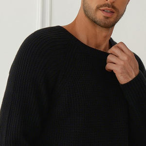 Nouvelle mode pull uni épais vierge chandails pour hommes pull respirant et confortable avec logo personnalisé pour hommes à vendre en ligne - Product Image 5