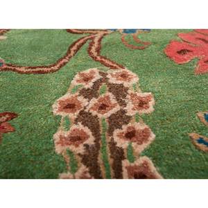 Alfombras Kasbah Verdes de Lana y Viscosa Hechas a Mano, Modelo Top-1501, Diseño Floral Abstracto Rectangular para Sala de Estar, Pasillo y Hogar - Product Image 3