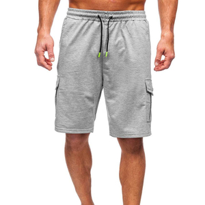 Pantalones Cortos Cargo de Algodón 100% de Primera Calidad, Lavados, Elásticos, Básicos, Sólidos, para Hombre, Verano 2026, Personalizables - Product Image 1