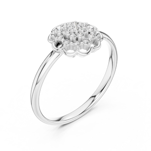 0.085 CT Lab Diamond Floral <b>Ring</b> for Women VVS-VS EF Clarity 18KT, 14KT, 10KT Gold & 925 Silver Rose, Yellow, White Gold - Product Image 5
