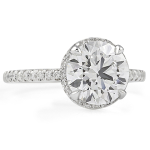 2.32 Carat Round Lab Diamond Hidden Halo Engagement <b>Ring</b> Elegant Diamond <b>Rings</b> Collection - Product Image 1