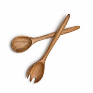 High Quality Resin Wood Salad Server Acacia Wooden Serving Spoon Spatula Food Grade Kitchen Accessories Wholesale <b>Sale</b> agate - Product Image 3