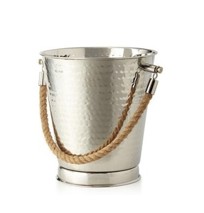 Design magnifiquement fabriqué à la main seau à glace argent en acier inoxydable matériel de qualité supérieure dessus de table Barware - Product Image 3