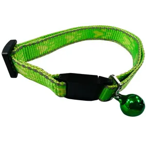 Personalized 10mm <b>Nylon</b> Cat Collar with Jacquard Webbing and Reflective <b>String</b> - Product Image 4