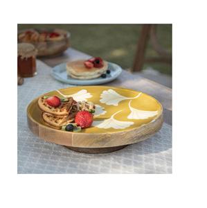 Venta al por mayor de soporte de pastel de magdalenas giratorio de madera personalizado soporte de pastel rústico para pasteles de boda de la India - Product Image 1