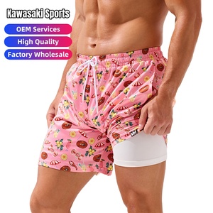 Nuevo diseño de pantalones cortos con estampado floral Slim Fit de secado rápido con cordón en la cintura ropa de playa para Hombre Bañadores personalizados DDP envío - Product Image 1