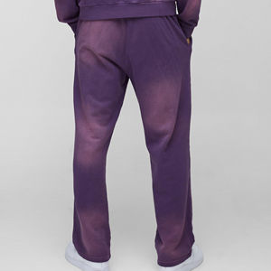 Vente en gros Nouveau design Pantalon de survêtement évasé 100% coton lourd délavé au soleil Pantalons baggy pour hommes avec logo imprimé en sérigraphie personnalisée - Product Image 2