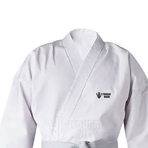 ชุดเครื่องแบบคาราเต้ทำจากผ้าฝ้าย MMA เครื่องแบบคาราเต้สีทึบ - Product Image 2