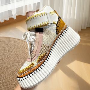 Chaussures de sport décontractées unisexes en maille à plateforme, haute qualité, nouvelle collection 2026, avec broderie Velcro et style montant - Product Image 2