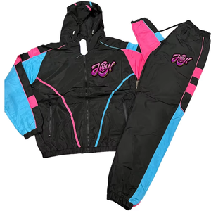 Unisex 2-Piece Sweat Suit Set Embroidered Windproof 100% Cotton Hoodie Sweatpants Jogger <b>Cargo</b> Pants Tracksuits - Product Image 1