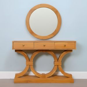 Mesa Consola de Lujo con Espejo, Madera de Teca Sólida, Mueble de Entrada Personalizado, Diseño Moderno para Dormitorio, Sala de Estar, Villa, Hotel - Product Image 1