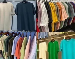 Camisetas de algodón de gran tamaño para hombre, Media manga corta, informales, sueltas, sólidas, ropa de calle, Camisetas largas de gimnasio con logotipo personalizado - Product Image 3