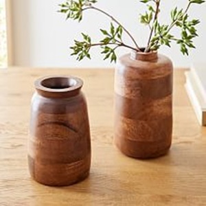 Macetas de madera de 2 piezas para exteriores e interiores Uso de macetas para decoración de hogares y hoteles con soporte de madera - Product Image 1