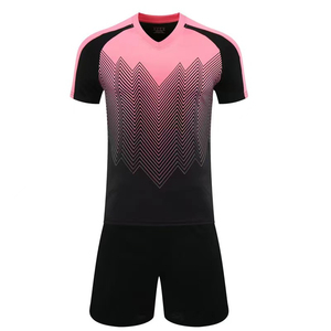 Ensemble d'uniformes de football en polyester personnalisés de haute qualité à manches courtes à séchage rapide pour adultes et jeunes avec nom coupe automatisée - Product Image 2
