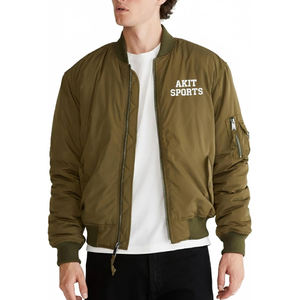 Veste bomber décontractée pour homme, vente chaude, dernier design 2025, haute qualité, logo personnalisé sur le devant, respirante, coupe-vent, veste d'hiver - Product Image 1