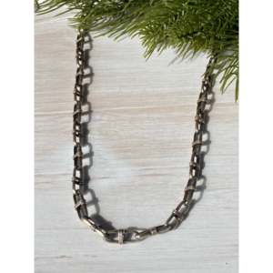 Collar de Cadena de Plata de Ley Navajo Sally Shirley Hecho a Mano, Joyería Fina - Product Image 1