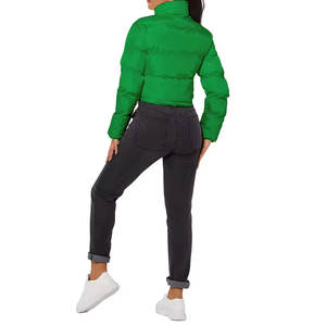 Chaqueta Corta Acolchada de Último Diseño para Mujer, Cuello Alto de Alta Calidad, Cierre de Cremallera Frontal, Manga Larga, Cortavientos - Product Image 2