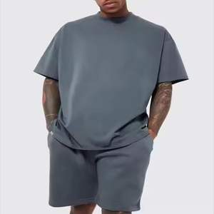 Conjunto de Pantalones Cortos Deportivos de Estilo Urbano para Hombre, de Talle Grande, Bordados, Vintage, con Función Antiarrugas - Product Image 2