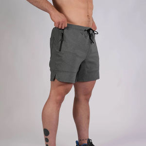 Shorts de sport pour hommes en polyester à séchage rapide, style hip-hop, pour la salle de sport, l'entraînement et le fitness, avec taille élastique - Service de personnalisation OEM - Product Image 3