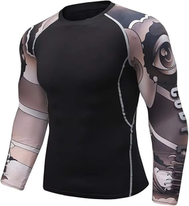 Chemise de bain UV pour homme à manches longues, protection contre les éruptions cutanées, imperméable, séchage rapide, pour le surf et la natation - Product Image 1