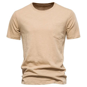 100% algodón hombres camiseta Casual suave Fitness verano Camisetas hombres cuello redondo manga corta Camiseta sólida para hombres - Product Image 3