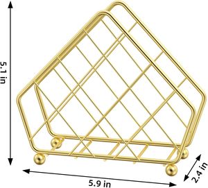 แหวนผ้าเช็ดปากทรงสี่เหลี่ยมลวดเหล็กดีไซน์เจ้าคณะพร้อมฐานวงแหวนตกแต่งสำหรับงานเลี้ยงและงานแต่งงานที่บ้าน - Product Image 3