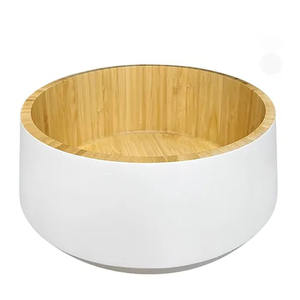 Bol de service rond en bambou de haute qualité Vaisselle en gros Bol Couleurs Assiette OEM Emballage personnalisé du Vietnam Fait à la main HNH - Product Image 3