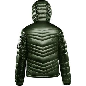 Veste matelassée en duvet d'hiver pour hommes personnalisée haute qualité en toile légère surdimensionnée baggy à capuche col montant logo à l'avant - Product Image 6