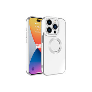 Coque de téléphone en silicone Netzy SAFA Omega Series pour iPhone 15 Pro Dissipation de chaleur et affichage du logo Argent - Compatible avec le modèle XR - Product Image 1