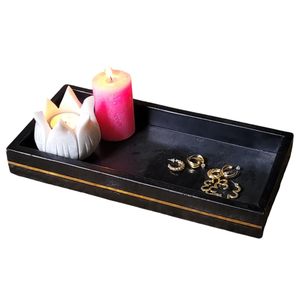 Bandeja de Lujo Negra de Diseño Popular con Acabado Pulido para Sala de Estar, Mesa de Centro, Hotel, Exhibición de Frutas y Aperitivos - Product Image 5