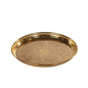 Latest Gold Plated Aluminum <b>Serving</b> <b>Tray</b> <b>Handle</b> Classic Style Dishwasher Safe Home Kitchen Tableware Customizable Size Color - Product Image 3