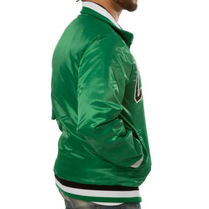 Top Selling High Quality Satin Jackets for Adults Wholesale Price Casual Street Wear <b>Stand</b> Collar Canvas Fabric Plain Dyed - Product Image 5