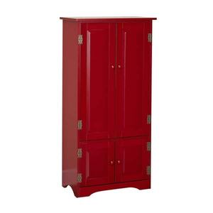 Armoire de rangement classique à deux niveaux avec portes supérieures et inférieures, idéale pour la cuisine, la salle de bain ou le salon - Product Image 4