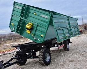 High Quality 4-<b>Wheel</b> Agriculture Farm <b>Trailer</b> 3-10 Tons with Used Condition Durable Tire and Gear Core Components - Product Image 4