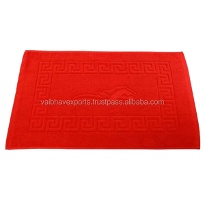 Alfombra de baño tejida de Jacquard de algodón 100% con logotipo personalizado, superficie de rizo suave para dormitorio moderno, hotel u hogar, directo de fábrica - Product Image 6