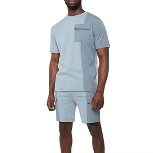 Vente en gros Ensemble d'été pour hommes Deux pièces Respirant Décontracté Streetwear T-shirt et short - Product Image 1
