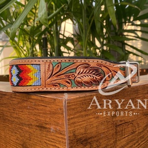 2024 New Personalized Wholesale Luxury Hand Tooled Genuine Leather Comfortable Pet <b>Dog</b> <b>Collar</b> Multi-Purpose Padded <b>Dog</b> <b>Collar</b> - Product Image 1