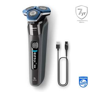 Afeitadora Eléctrica Húmeda/Seca para Hombre con Triple Cuchilla, Recortadora Desplegable, Base de Carga, Estuche de Viaje, Cepillo de Limpieza - Impermeable IPX7, Inalámbrica - Product Image 6