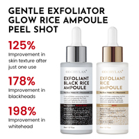 Sérum exfoliant doux au riz, ampoule peeling au riz noir et blanc, soin du visage pour tous types de peau