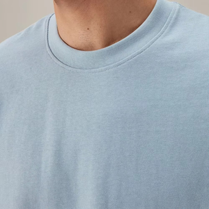 T-shirt à manches courtes en coton respirant 100% personnalisé pour hommes, col rond, design surdimensionné avec motif imprimé, t-shirts épais - Product Image 6