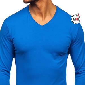 Camiseta informal de manga larga para hombre con estampado de logotipo personalizado de 100% poliéster satinado, ropa mixta a la moda en stock a granel, balas, camisas para hombre - Product Image 4