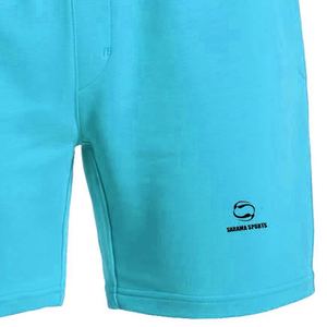 Pantalones cortos de lana 100% de algodón lisos para hombre, pantalones cortos de moda esenciales para hombre con cintura elástica, pantalones cortos informales de lana personalizados para hombre - Product Image 4